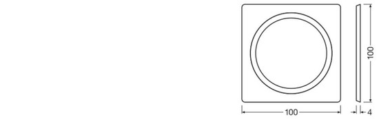 LEDVANCE Zubehör Spot Frame D68 100X100 1X D68 SI 10x10cm 4099854459962