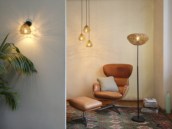 OSRAM Pendelleuchte Decor Paper Drop Pendant Plate 3XE27 Beige 4099854460678