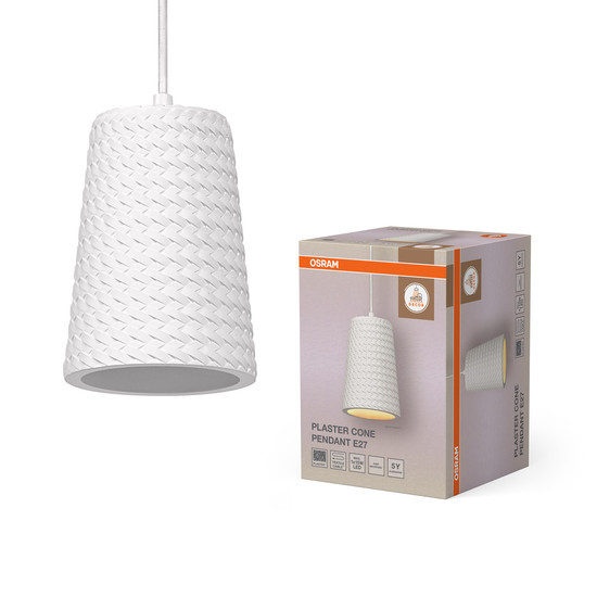 OSRAM Pendelleuchte Decor Plaster Cone Pendant E27 White 4099854460753