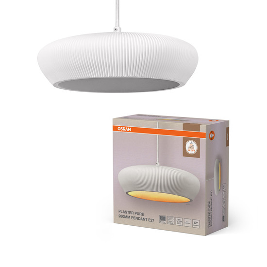 OSRAM Pendelleuchte Decor Plaster Pure Pendant 280 E27 White 4099854460838