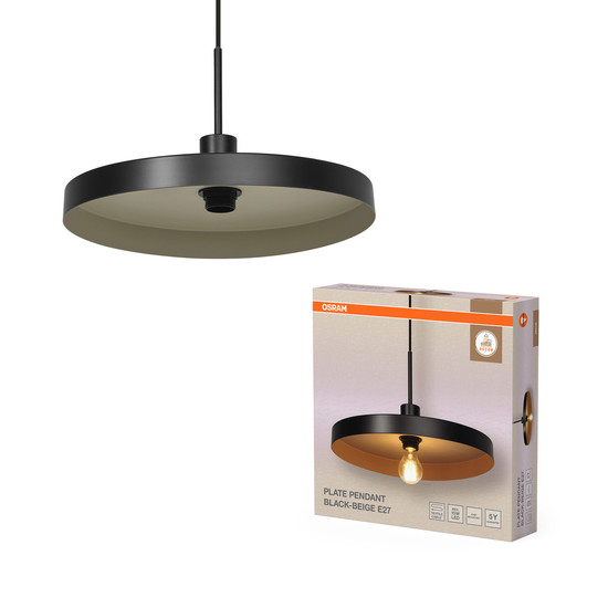 OSRAM Pendelleuchte Decor Plate Pendant E27 Beige 4099854461019