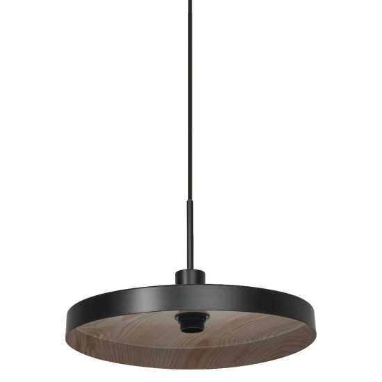 OSRAM Pendelleuchte Decor Plate Pendant E27 Black Wood Decor 4099854461057