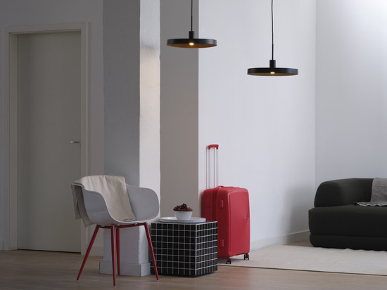 OSRAM Pendelleuchte Decor Plate Pendant E27 Black Wood Decor 4099854461057