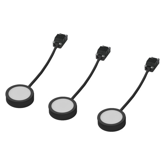 OSRAM LED Unterbauleuchte Spot Puck 65mm 3 x 3W 830 Black Warm weiß 4099854462436
