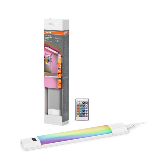 OSRAM LED Unterbauleuchte LINEAR EDGE SENSOR RGBW 30cm RGBW DIM White Remote Control Dimmbar Warm weiß 4099854463037