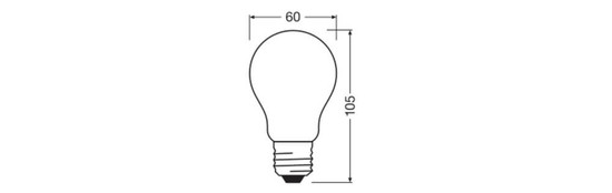 LEDVANCE LED Lampe E27 Classic Filament Dimmbar P matt A60 5.9W 806lm Neutralweiss 4000K wie 60W 4099854463778