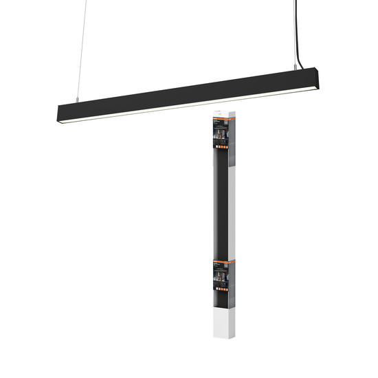 OSRAM LED Pendelleuchte Office line cuboid suspended 42W 840 DIM Black Dimmbar Neutralweiss 4099854464812