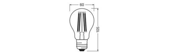LEDVANCE LED Lampe E27 Classic Filament P A100 11W 1521lm Warmweiss 2700K wie 100W 4099854465833