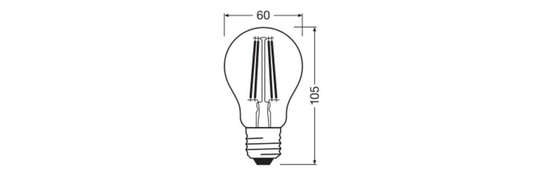 LEDVANCE LED Lampe E27 Classic Filament P A60 5.9W 806lm Neutralweiss 4000K wie 60W 4099854465994
