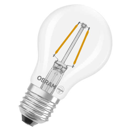 OSRAM LED Leuchtmittel LED Retrofit CLASSIC A 1.8W 827 Clear E27 Warm weiß 4099854466250