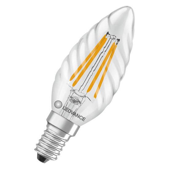 LEDVANCE LED Lampe E14 Classic BW Filament P BW40 3.4W 470lm Warmweiss 2700K wie 40W 4099854466663