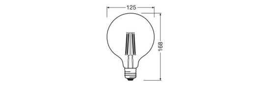 LEDVANCE LED Lampe E27 Classic Globe Filament P G125 5.9W 806lm Warmweiss 2700K wie 60W 4099854467752