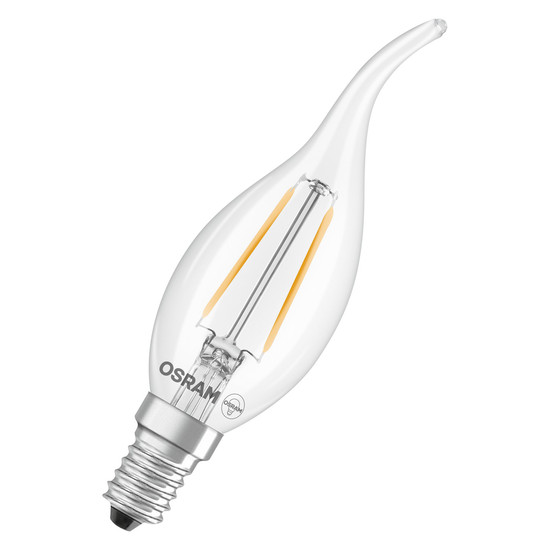 OSRAM LED Leuchtmittel LED Retrofit CLASSIC BA 1.8W 827 Clear E14 Warm weiß 4099854468797