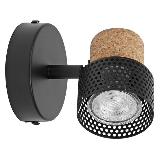 OSRAM LED Deckenleuchte DECOR SPOT CORK BLACK 1x3.4W 927 DIM Dimmbar Warm weiß 4099854470615