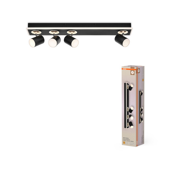 OSRAM LED Deckenleuchte DECOR SPOT MARS BLACK 4 Spot Warm weiß 4099854471773