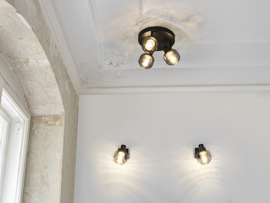 OSRAM LED Deckenleuchte DECOR SPOT FIREFLY 1X2.8W 827 E14 Black Dimmbar Warm weiß 4099854471971