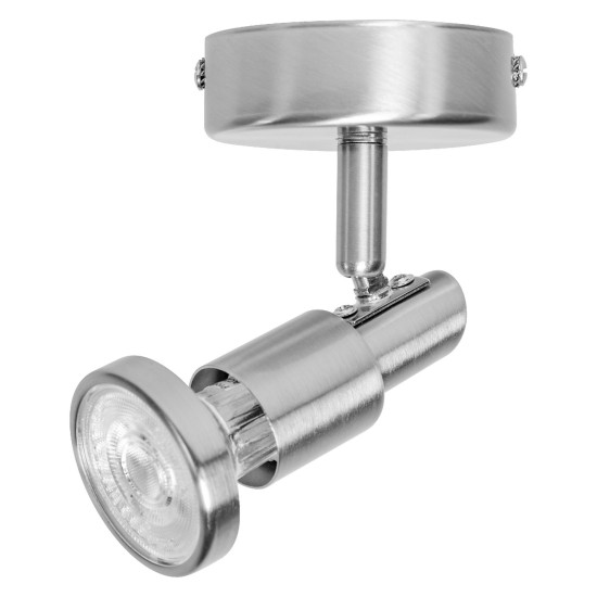 OSRAM LED Spotleuchte LED SPOT BRUSHED SILVER GU10 2.6W 2700K Warm weiß 4099854473548