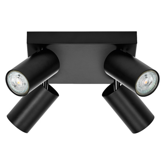 OSRAM LED Deckenleuchte LED SPOT OCTAGON BLACK Plate 4x3.4W 927 DIM Dimmbar Warm weiß 4099854474064