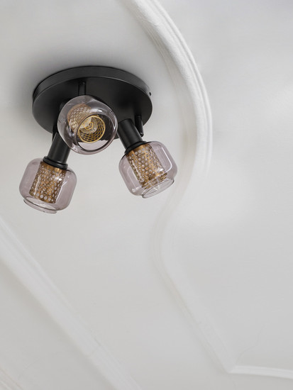 OSRAM LED Deckenleuchte DECOR SPOT FIREFLY 3X2.8W E14 Black Dimmbar Warm weiß 4099854474637