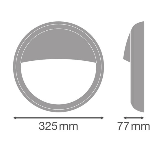 LEDVANCE Zubehör Bulkhead Combo Round Eyelid 325WT Cbo RD ⌀33cm 4099854481031