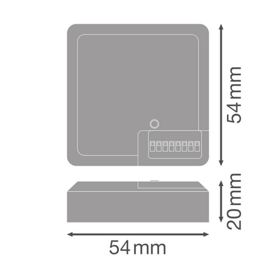 LEDVANCE Zubehör Bulkhead Combo Round Sensor Cbo RD 5x5cm 0.60W 4099854481093