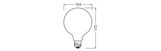 LEDVANCE LED Lampe E27 Globe Filament V matt G125 17W 2452lm Warmweiss 2700K wie 150W 4099854484391