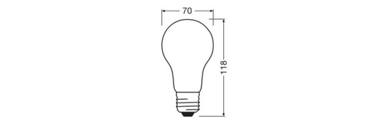 LEDVANCE LED Lampe E27 Classic Filament V matt A150 17W 2452lm Warmweiss 3000K wie 150W 4099854484438