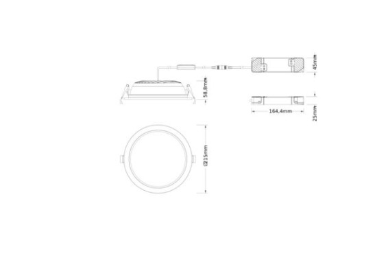 Ledvance Downlight Alu DALI 200 30W / 25W / 20W  4000K IP44/IP20 Dimmbar 4099854491009