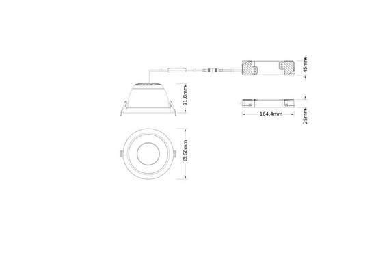 LEDVANCE LED Downlight Einbauleuchte Comfort DALI ⌀16cm 18W-15W-12W warm-/neutralweiss 3000/4000K CCT Ra>90 IP44 dimmbar 4099854491108