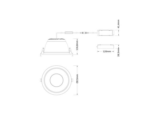 LEDVANCE LED Downlight Einbauleuchte Comfort ⌀22cm 30W-25W-20W warm-/neutralweiss 3000/4000K CCT Ra>90 IP44 4099854491122