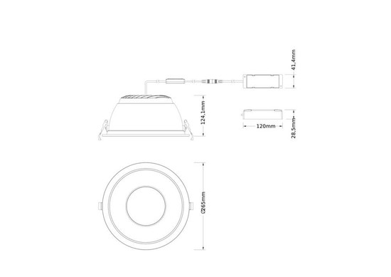 LEDVANCE LED Downlight Einbauleuchte Comfort ⌀27cm 42W-36W-30W warm-/neutralweiss 3000/4000K CCT Ra>90 IP44 4099854491160