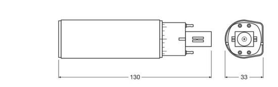 LEDVANCE LED Lampe G24q-1 Dulux D/E13 HF & AC Mains Value matt 6W 660lm Tageslichtweiss 6500K wie 13W nur für direkt 230V 4099854501593