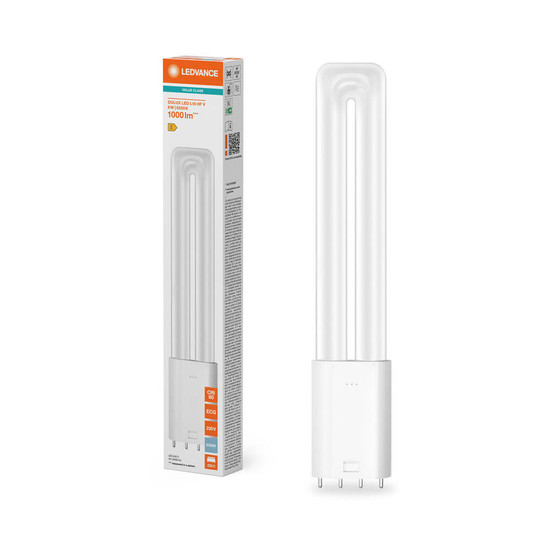 LEDVANCE LED Lampe 2G11 Dulux L18 HF & AC Mains Value matt 8W 1000lm Tageslichtweiss 6500K wie 18W nur für direkt 230V 4099854501654