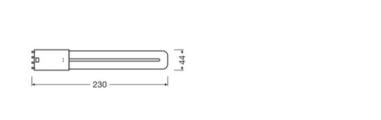 LEDVANCE LED Lampe 2G11 Dulux L18 HF & AC Mains Value matt 8W 1000lm Tageslichtweiss 6500K wie 18W nur für direkt 230V 4099854501654