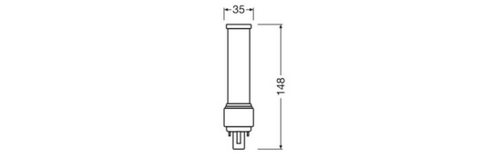 LEDVANCE LED Lampe G24d-2 Dulux D18 EM & AC Mains Value matt 7W 770lm Tageslichtweiss 6500K wie 18W nur für direkt 230V 4099854502255