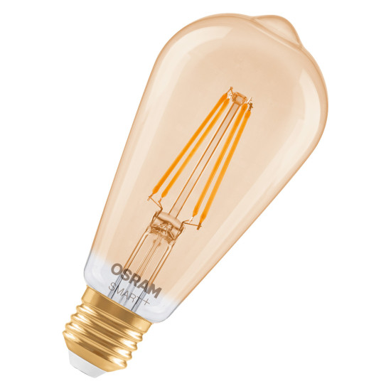 OSRAM LED Leuchtmittel SMART+ MATTER Filament CLASSIC shapes 6W 824 Filament GOLD DIM E27 Dimmbar Warm weiß 4099854530104