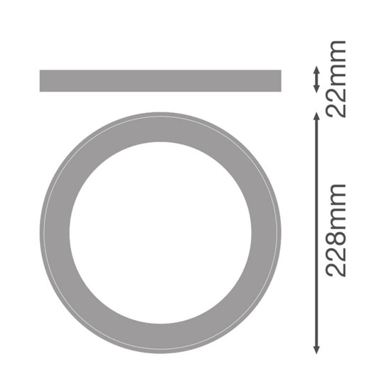 LEDVANCE Zubehör Downlight Universal Rings Ring D200 BN ⌀23cm 4099854541476