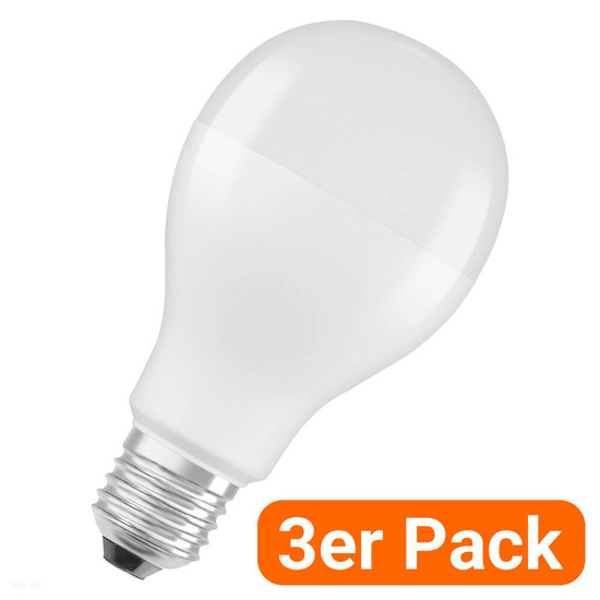 3er-Pack LEDVANCE LED Lampe E14 Value Classic P matt P40 4.9W 470lm Warmweiss 2700K wie 40W 4099854543586