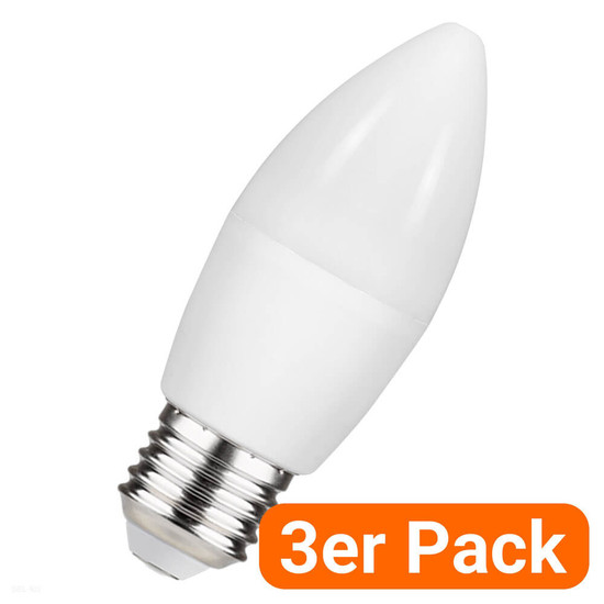 3er-Pack LEDVANCE LED Kerze E27 Value Classic B matt B75 7W 1055lm Warmweiss 2700K wie 75W 4099854543760