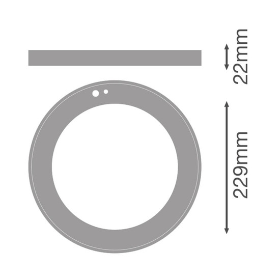 LEDVANCE Zubehör Downlight Universal Rings SN Ring D200 BK ⌀23cm 4099854559457