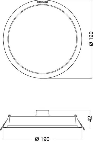 LEDVANCE DOWNLIGHT Einbauleuchte IP44 4000K 18W 840 weiss 4099854561368