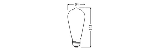 LEDVANCE LED Lampe E27 Edison Filament matt ST64 13W 1900lm Warmweiss 2700K wie 120W 4099854563393