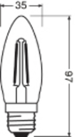 LEDVANCE LED Kerze E27 Classic Filament B20 2.5W 200lm Extra-Warmweiss 2400K wie 20W 4099854564338