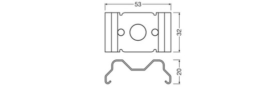 LEDVANCE Zubehör Damp Proof Max Mounting Bracket Clamps V4A 5x2cm 4099854583360