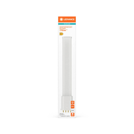 LEDVANCE LED Lampe 2G7 Dulux S/E11 AC Mains Value matt 6W 770lm Neutralweiss 4000K wie 11W nur für direkt 230V 4099854669774