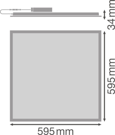 LEDVANCE PANEL COMPACT 600 26W 830 3640lm 3000K warmweiss IP50/IP20 4099854734441