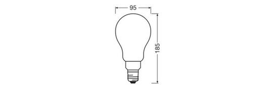 LEDVANCE LED Lampe E27 Classic A200 Filament Dimmbar P matt 24W 3452lm Warmweiss 2700K wie 200W 4099854776700
