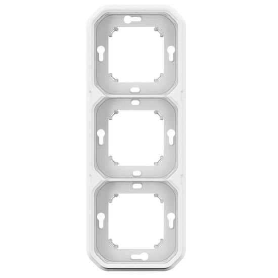 Legrand PLEXO New FRUP 3-fach horizontal und vertikal Tragring Ultraweiß, 069698L