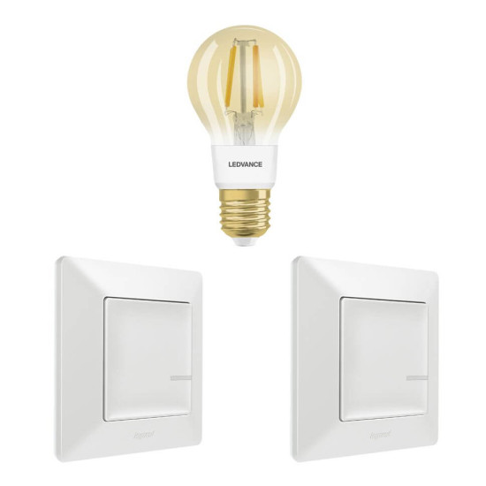 Legrand Smart Lighting with Netatmo Erweiterungs-Kit: 2x Wandsender UW, Glühbirne Vintage 199322