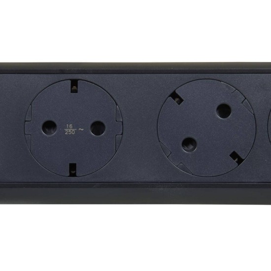 Legrand Drehbare Steckdosenleiste 4x Steckdose, 3m Kabel Schwarz 694537
